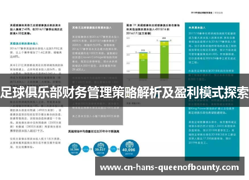 足球俱乐部财务管理策略解析及盈利模式探索